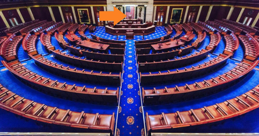 Sitz des Speaker of the House of Representatives im US Kongress