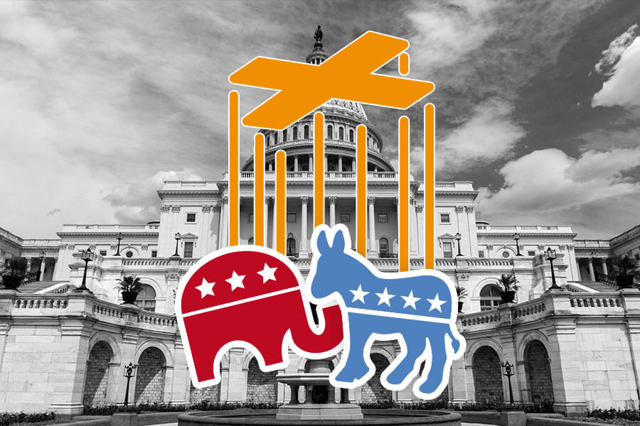Congress with Democrats and Republicans Logo